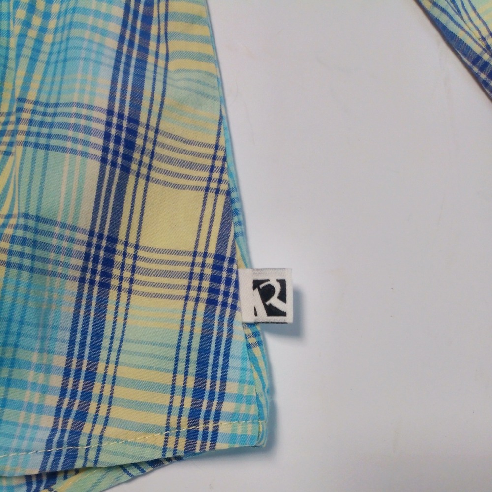 Rockies Vintage Western Shirt Women’s XL Blue Plaid Pearl Snap Coastal Cowgirl - Picture 10 of 12